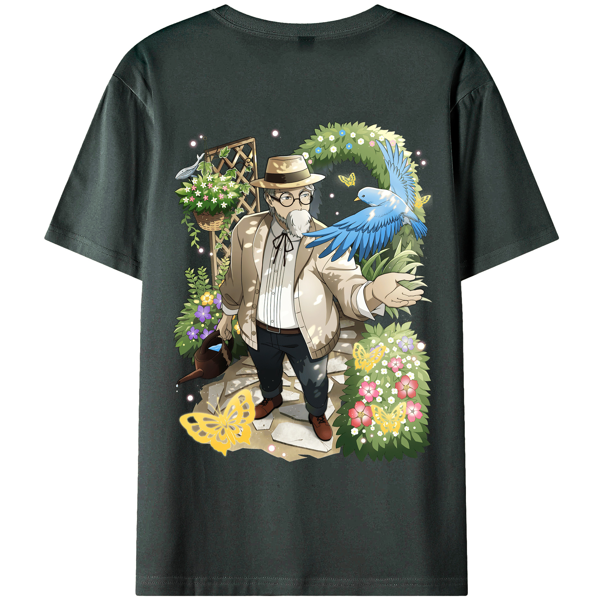 （画像用） 文豪ストレイドッグス Bungo Stray Dogs 綿100％ メンズ半袖Tシャツ（バックプリント） 通気性